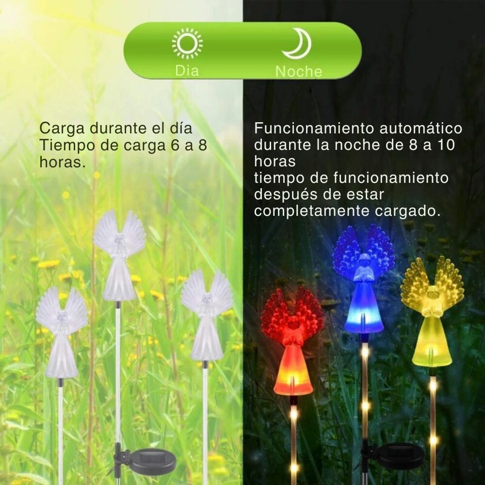 LÁMPARA SOLAR ÁNGEL A PRUEBA DE AGUA