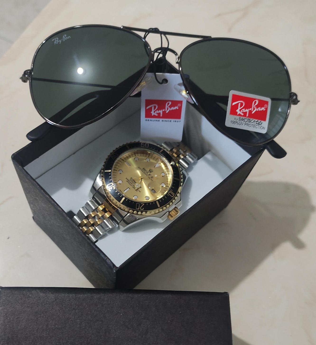 RELOJ ROLEX  SUBMARINE + GAFAS RAYBAN
